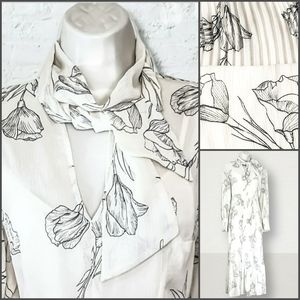 NWT a new day Long Sleeve Tie Neck Floral Dress